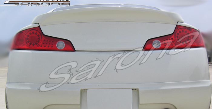 Custom Infiniti G35 Coupe Trunk wing  Trunk Wing (2003 - 2007) - $289.00 (Manufacturer Sarona, Part #IF-025-TW)